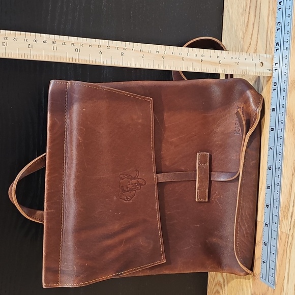 Kasandy Backpack Brown Leather Western Cowgirl Elephant Ethical Fair Trade - Picture 14 of 15